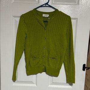 Chic Olive Button-Up Cardigan